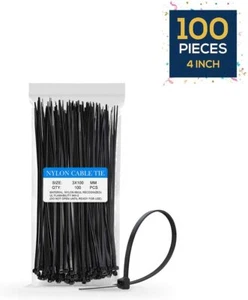 4 Zoll Vettora Nylon Reißverschluss Krawatten 66 strapazierfähig 18 Pfund zugfest industrielle Stärke - Bild 1 von 7