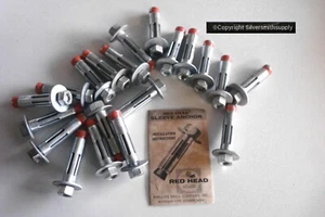 Original PHILLIPS Anclajes de Hormigón Cabeza Roja 1/2" Taladro Tamaño 2 1/4" L 20 piezas - Imagen 1 de 8