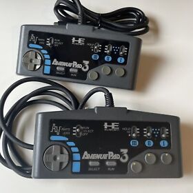 [Set of 2] PC Engine Avenue Pad 3 Controller NAPD-1001 PCE Used Made in Japan