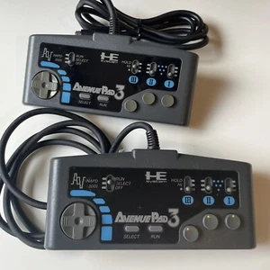 [Set of 2] PC Engine Avenue Pad 3 Controller NAPD-1001 PCE Used Made in Japan - Picture 1 of 10