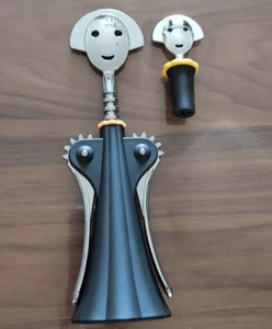 ALESSI Anna G Wine Opener & Wine Cap Set Black AM01B H24.5cm Alessandro Mendini - Picture 1 of 3
