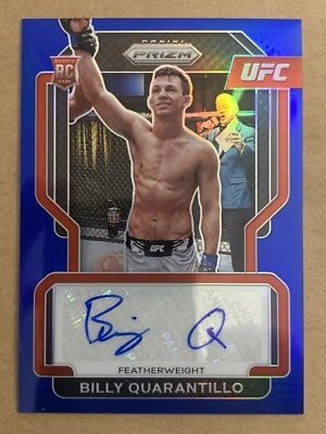 2022 Prizm UFC Billy Quarantillo RC Blue Auto SP /49 - Image 1 of 2
