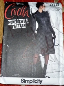 *NEW Adult Costume Sewing Pattern CRUELLA 14-22 UNCUT Cosplay Disney - Picture 1 of 1