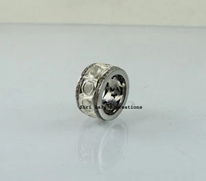 Anillo Polki Natural Rosecut Diamante y Sin Cortar Anillo de Plata de Ley 925 Joyería - Imagen 1 de 1