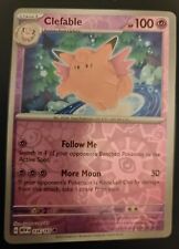 Pokemon TCG Card Clefable 036/165 Scarlet & Violet 151 Reverse Holo Uncommon NM