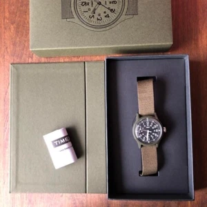 Engineered Garments TIMEX BEAMS BOY bespoke Camper Watch Khaki Moss Green 2412M - Picture 1 of 5