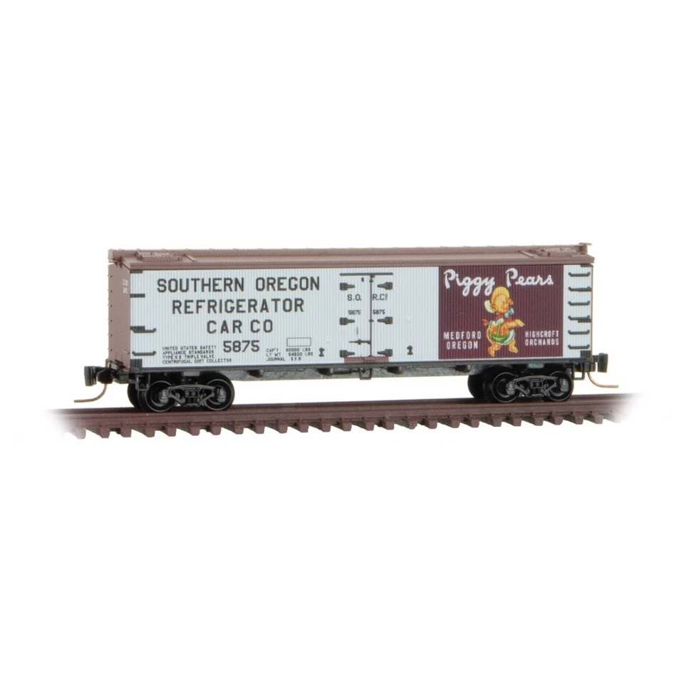 Micro-Trains Z 51800851 Southern Oregon Refrigerator Piggy Pears 40' Wood Reefer - Image 1 of 1