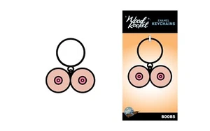 Ultimately Fun Adult Party Enamel Boob Keychain, New - Picture 1 of 2