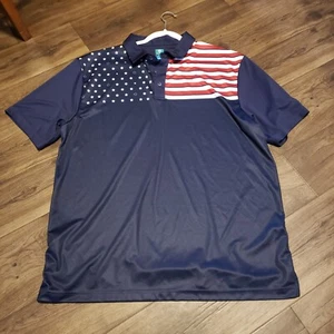 Pro Tour Men's Golf Shirt Sz XL Patriotic Blue Red - Picture 1 of 5