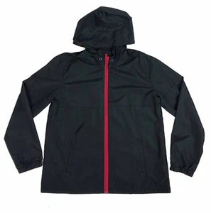 Craft + Flow Large Hooded Windbreaker Full Zip Mens Lightweight Red Zipper  - Picture 1 of 5