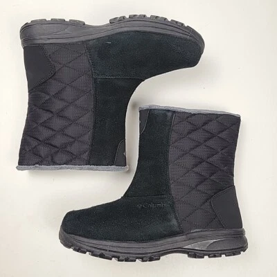 Columbia Ice Maiden Slip III 雪地靴 BL5217-010 黑色踝靴女式 9 码 — 第 1/4 张图片