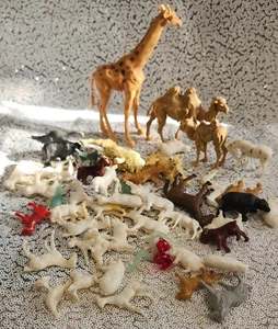 Vintage Gay Toy Plastic White Farm Animals and others OLD - Picture 1 of 13