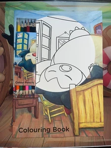 Pokémon X Van Gogh Museum Snorlax Colouring Book And Pencils Brand New - Picture 1 of 2