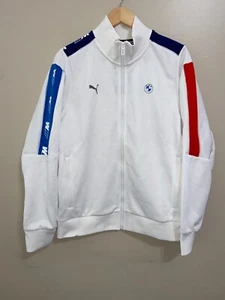 Puma X BMW Motorsport Men’s White Zip Up Track Jacket Size L 533346-02 NEW - Picture 1 of 7