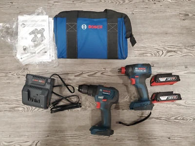 BOSCH Hammer Drill and 2 in 1 1/2"Impact/1/4" Socket Impact Kit - Image 1 of 3