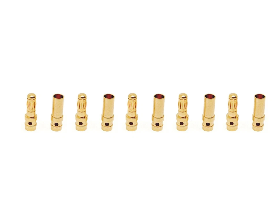 5 Paar (10 Stück) Goldkontaktstecker 3.5 mm Goldstecker (Stecker/Buchse) Lipo - Bild 1 von 1
