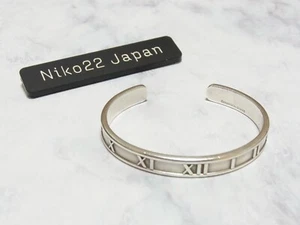 TIFFANY&Co Atlas Roman Numerals Cuff Bracelet Silver 925 - Used - Picture 1 of 7