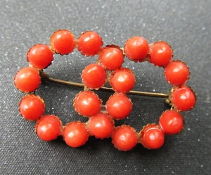 Vintage Brooch with Corall 4.6g. - Picture 1 of 5