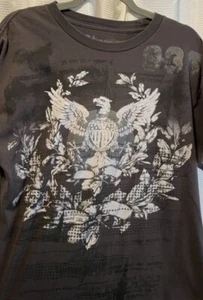 Atonement Herren T-Shirt Kurzarm Gr. Large braun mit weißem Adler - Bild 1 von 6