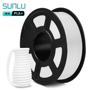SUNLU PLA+ 3D Printer Filament 1KG/2.2LBS PLA PLUS Strong&Tough Material White - Picture 1 of 21