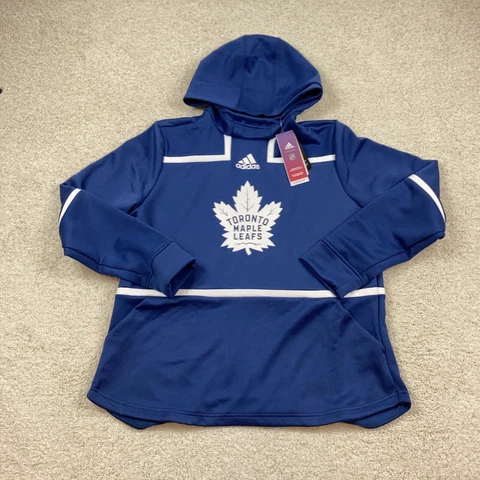 Adidas Toronto Maple Leafs Womens XL Pullover Hoodie Blue New GI5706 Cover