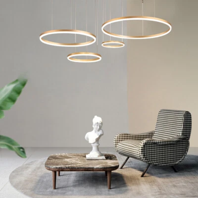 Lámpara colgante LED moderna anillo acrílico accesorio de iluminación lámpara colgante Foto 1 de 4