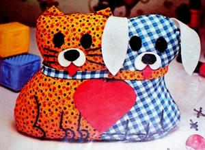 Vintage Avon Creative Needlecraft LOVE 'N STUFF Dog & Cat Pillow Embroidery Kit - Picture 1 of 4