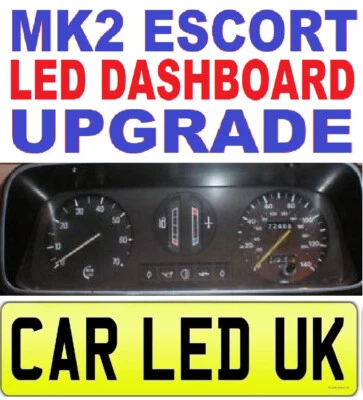 ✅ FORD ESCORT Mk2 1100 1300 1600 ✅ 8 x INSTRUMENTOS DE TABLERO DE INSTRUMENTOS ACTUALIZACIÓN BOMBILLAS LED ✅ Foto 1 de 4