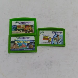 Lot 3 Leapfrog LEAPSTER EXPLORER Cartridges Toy Story 3 Pixar Pals Jake Pirates - Picture 1 of 4