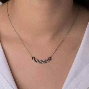 Women's Beauty 2Ct Round Black Diamond Simulated Pendant 14K White Gold Plated - Picture 1 of 4