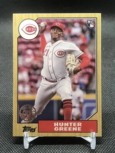 2022 Topps Update Hunter Greene 1987 Rookie  87TBU-2 Cincinnati Reds - Picture 1 of 2