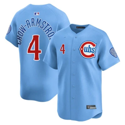 CHICAGO CUBS Men's #4 Pete Crow-Armstrong Blue 2024-25 2nd Alternate Stitched Jersey