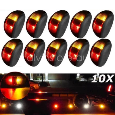 10X LED Amber Red Clearance Lights Side Marker Lamp Trailer Truck Caravan 12-24V - image 1 of 4