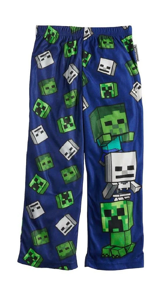 Pantalones de salón para dormir de franela Mojang Minecraft para niños MEDIANOS 6/8 NUEVOS CON ETIQUETAS Foto 1 de 1