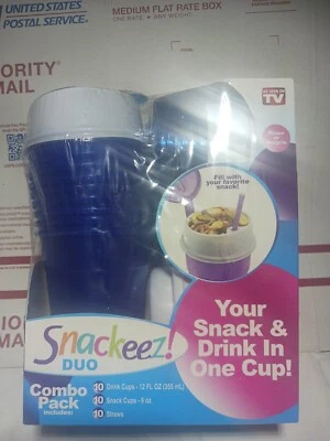 Snackeez Duo All-in-One Snacking Solution 30 Piece Kit Blue -AS SEEN ON TV - New - Image 1 of 3