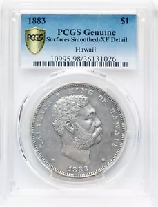 1883 Hawaii Silver Dollar $1 PCGS XF Details - Picture 1 of 3