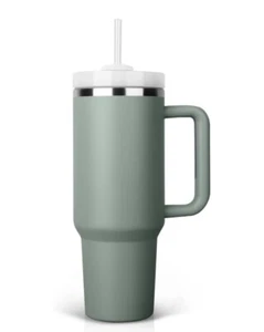 METRICCHIMP 40oz Watter Bottle W/ Handle Insulated Stainless Steel Cold Hot Cup - Picture 1 of 5