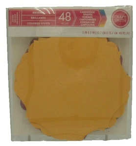 Craft Smith Brights gestanzte Kartonformen, 48 Stück, NEU, 5" x 5", 8 Farben - Bild 1 von 3