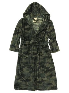 Boys Plush Green Camo Camouflage Bath Robe House Coat XX-Small (4-5) - Picture 1 of 2