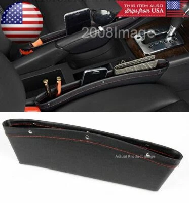 Caja organizadora de almacenamiento de bolsillo de relleno de hueco de captura de asiento de coche negro de PVC para Mercedes Foto 1 de 2