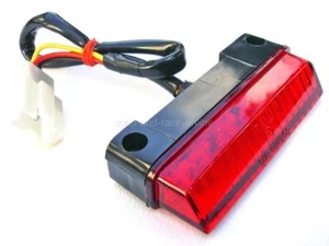 Motorcycle Tail Light Small Design LED Red Lens Universal Fitting 12v Rear Light - Picture 1 of 12