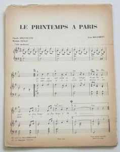 Partition sheet music JACQUELINE TAIEB / DULAC : Le Printemps à Paris * 60's - Foto 1 di 1
