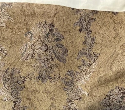 Falda Cama Croscill Queen Oro Rico y Marrón Cachemira Brocado Estilo A Medida Foto 1 de 4