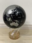 MOVA Mysterious Globe Rotating with Light 4.5 inches/11.4cm MG45SBE Silver/Black