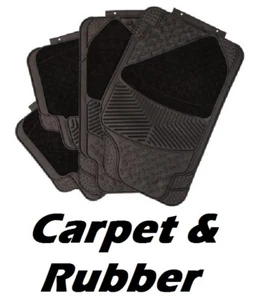 MITSUBISHI Carpet & Rubber Front& Rear Universal Car Mats Heavy Duty 4 Piece Set - Picture 1 of 1