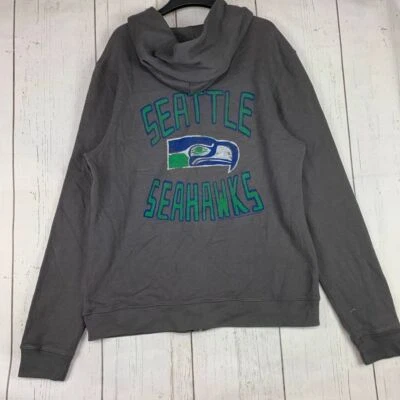 Seattle Seahawks NFL XL Comida Chatarra Cremallera Completa Sudadera con Capucha Gris Nuevo Hombres Foto 1 de 4