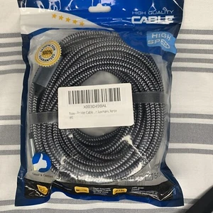 High Quality Cable 5m USB-c To USB-B High Speed Braided Cable - 24K Gold Plate - Picture 1 of 2