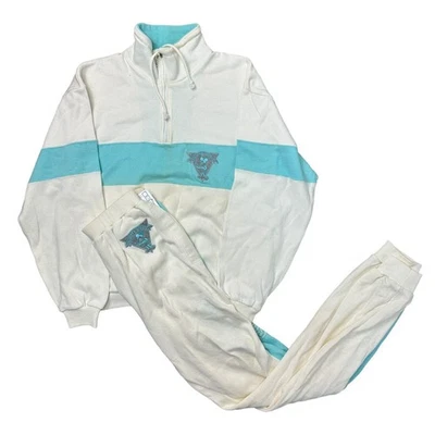 Disney Tracksuit Set Bottoms Top Y2K White Blue Womens Medium - Image 1 of 4