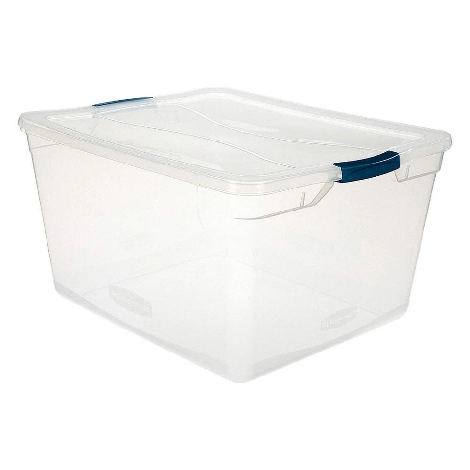 RUBBERMAID RMCC710000 Storage Tote,Clear,Solid,Polypropylene 60VZ27 - Image 1 of 1