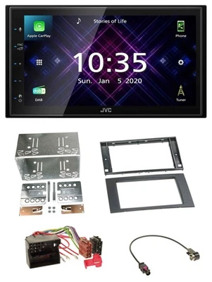 JVC DAB 2DIN MP3 Bluetooth USB Autoradio für Ford Focus C-Max S-Max Galaxy 03-07 - Bild 1 von 4